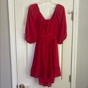 Elegant Red Women's Cocktail Dress